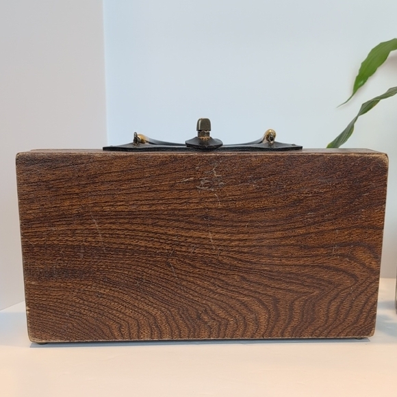Vintage The Original Enid Collins Money Tree Wooden Box Bag- Rare - Handmade